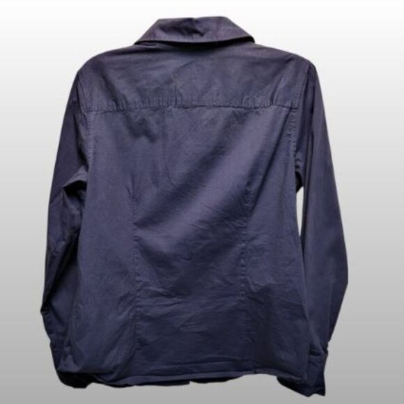 Merona Royal Blue Button Down Shirt Fitted Classic Top - Size XL - Picture 2 of 5